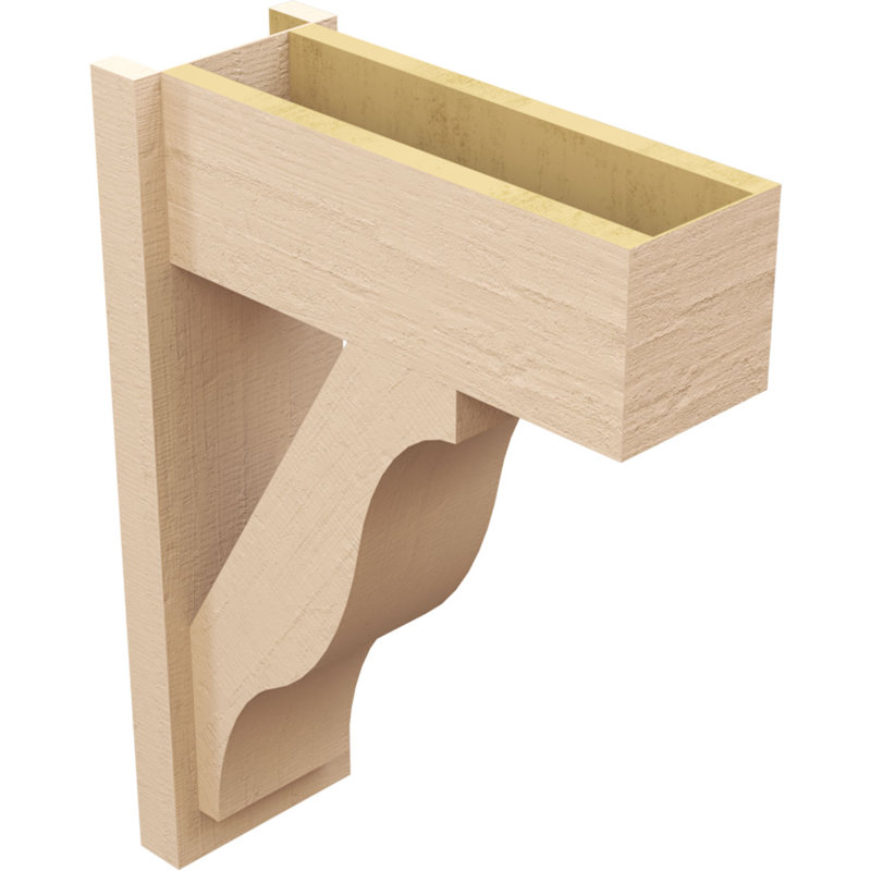 Bois de cèdre brut Funston Block TimberThane Perspector, brun clair apprêté, H 28 po x l 8 po x P 20 po