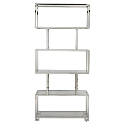 Kaley 82" H x 38" W Stainless Steel Etagere Bookcase