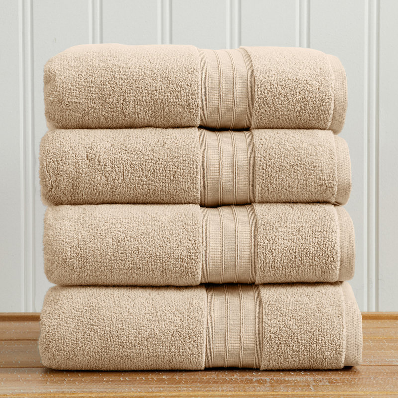Ensemble de serviettes 100% coton, Grès, Serviette de bain (paquet de 4)