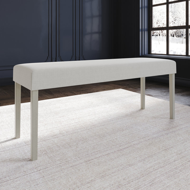 Banc en bois rembourré Paulett, Wengé