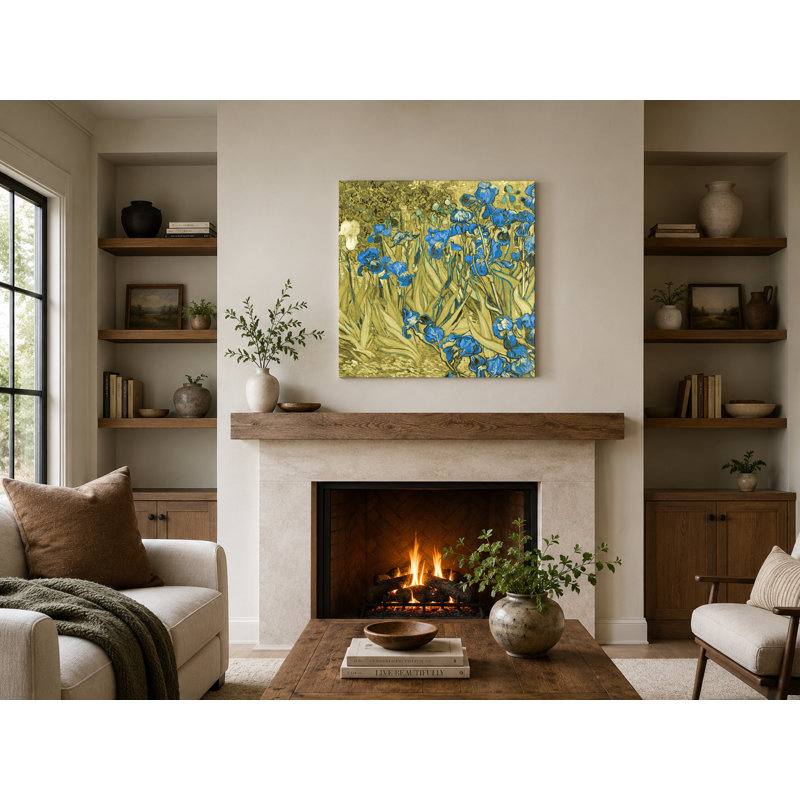 Iris (1889) - art mural carré sur toile, 16" W x 16" H