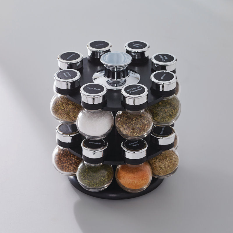 Freestanding Spice Jar & Rack Set