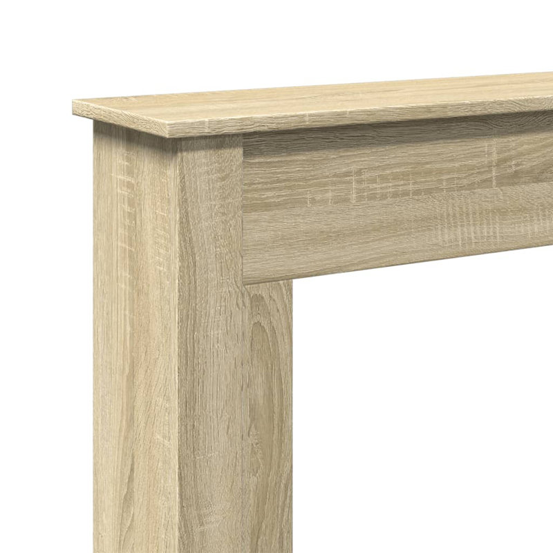 Fireplace Surround 75x87.5 Cm Engineered Wood, Sonoma Oak, 87.5cm H x 75cm W x 20cm D
