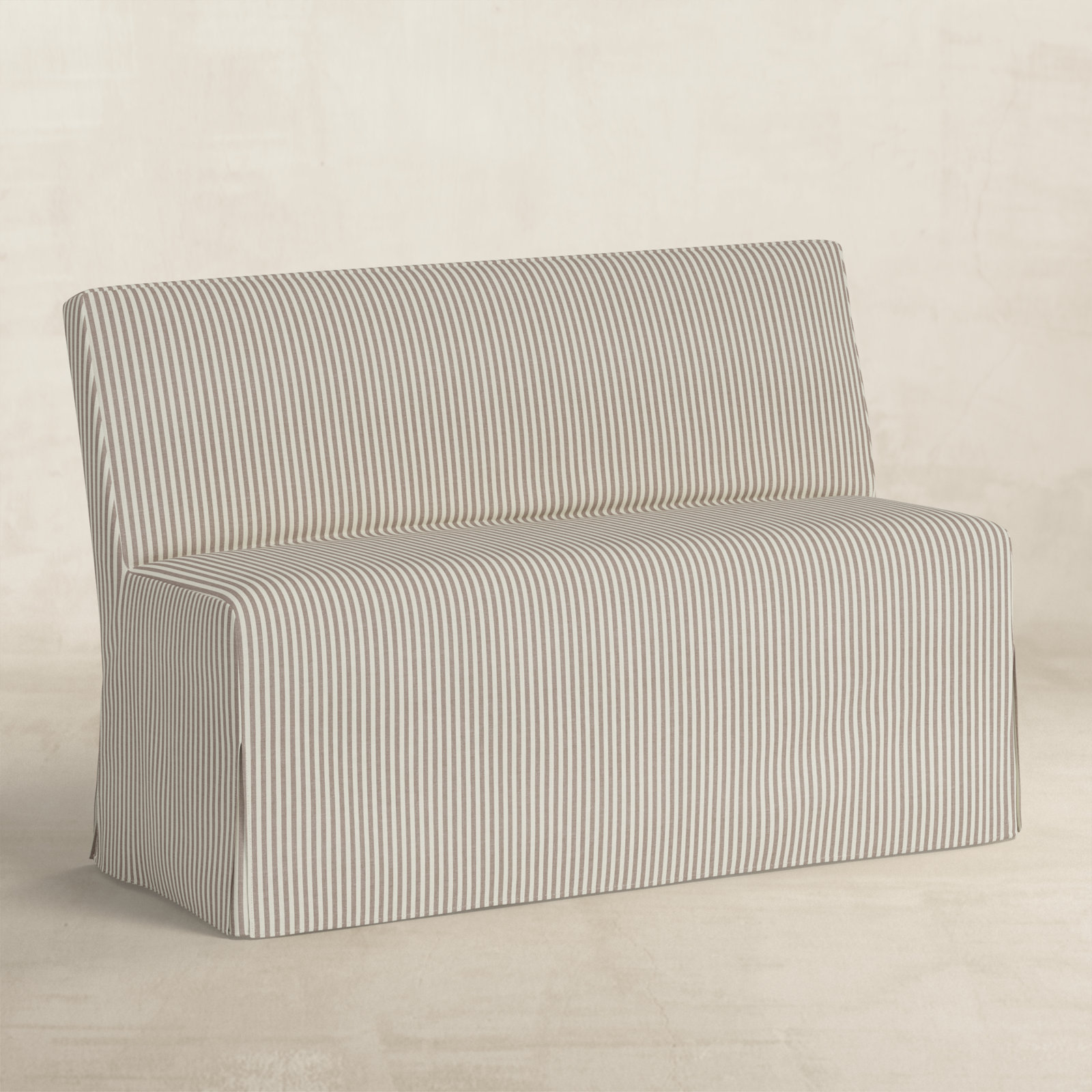 Andrea Slipcover Dining Banquette,  Mauve