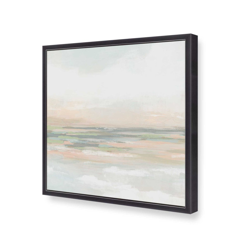 Soft Breeze Over Fields II, 17.75" H x 17.75" W, Open Corner Framed, Weathered Zinc