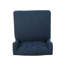 Ensemble de 2 tabourets de comptoir à oreilles capitonnés en tissu Vienna Vienna, bleu marine et brun foncé-728391451