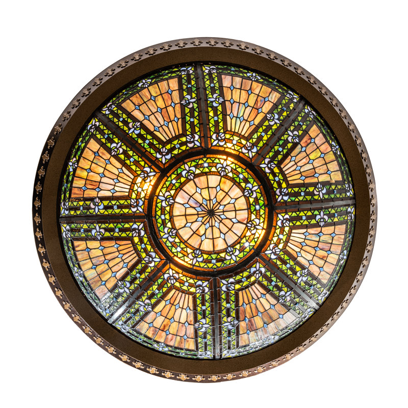 38" Wide Fleur-De-Lis Inverted Pendant