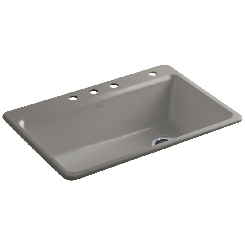 Riverby™ Single-Bowl Top-Mount Kitchen Snk with Accessories, 1 hole, Biscuit