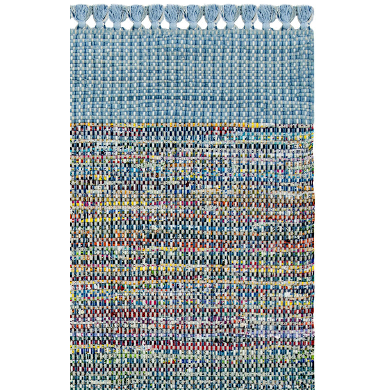 Ekaterina Hand Woven Cotton Abstract Rug, Rectangle 5' x 8'