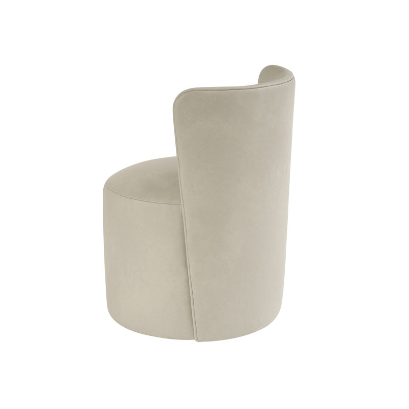 Murales Leather Side Chair, Light Gray Leather