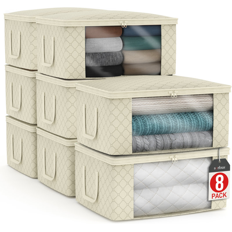  Sacs de rangement pour vêtements Sorbus, Beige
