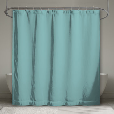 Solid Blue Background Shower Curtains Extra Long