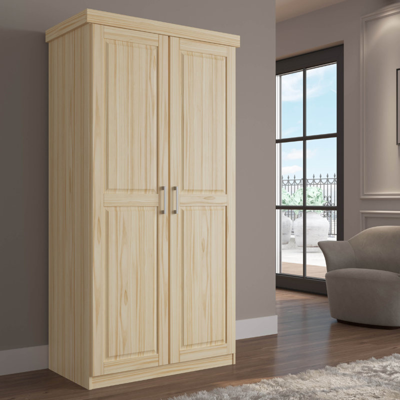 Hakon 2 Door Wardrobe, Natural Brown