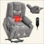 Fauteuil inclinable Power Lift avec massage et chaleur pour personnes âgées, fauteuils inclinables larges, mécanisme de mouvement robuste avec ports USB et de type C, 2 porte-gobelets en acier
