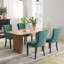 Ensemble de salle à manger rectangulaire à double piédestal avec table de salle à manger de style crème-1947038671-1947038658-1947038670