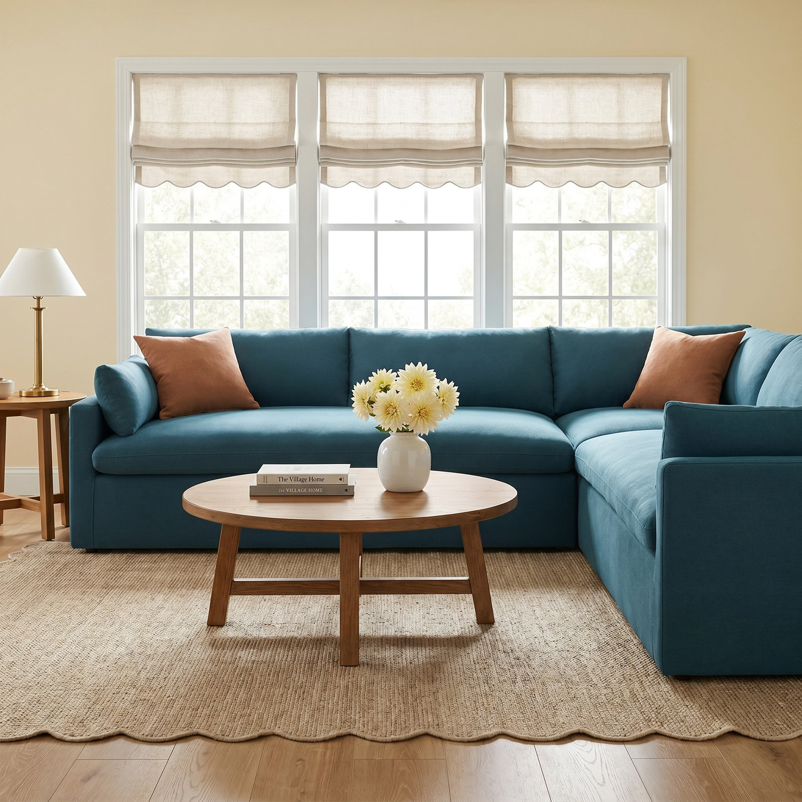 Luna L-Sectional, Nomad Snow Crypton® Chenille