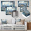 Art mural rétro en métal bleu New York Window View I - New York City MT135575-1525748408