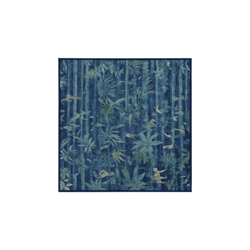 Silky Soft Plush Gray Area Rug, Square 5'