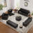 60" Faux Leather Storage Ottoman Bench-1996277454