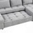 110.2" Oversized U-Shaped Sofa Versatile Sectional Sofa Pull-Out Sofa Bed With Double Storage Chaise Lounges And Two USB Ports For Living Room