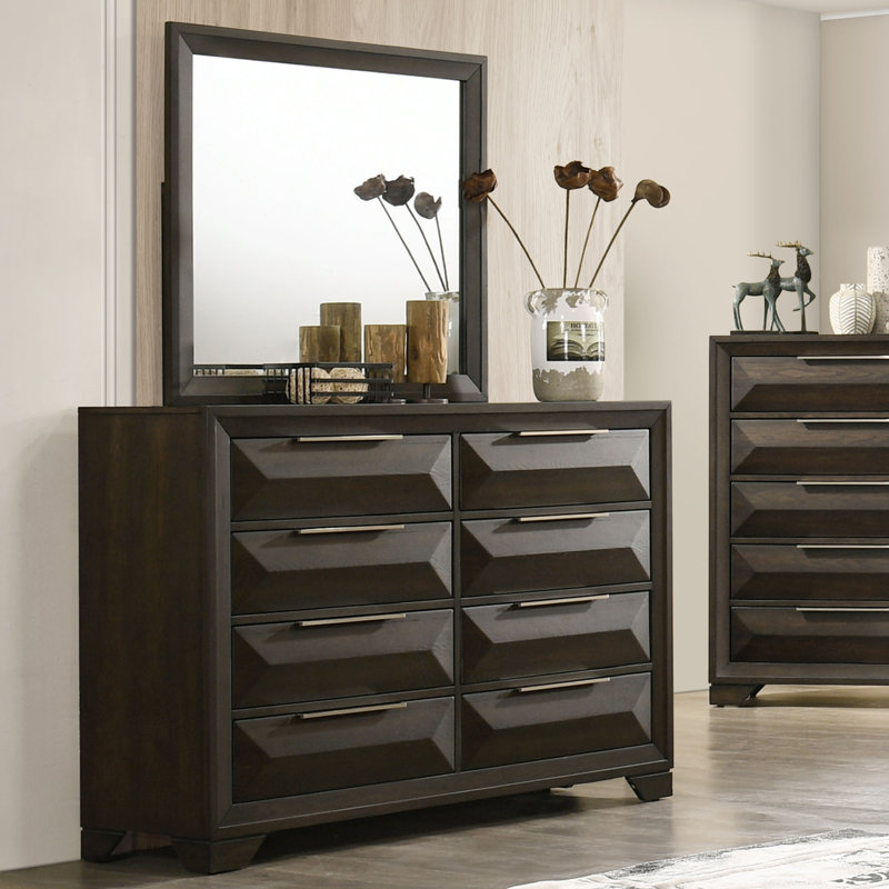Ensemble commode et miroir 2 pièces Fikir