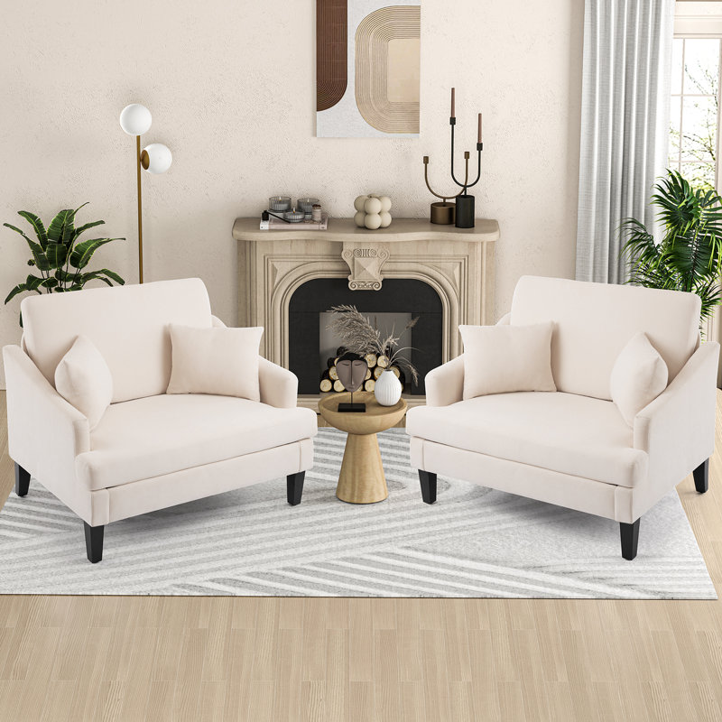 41" Oversized Accent Chair For Living Room, Bedroom, Beige