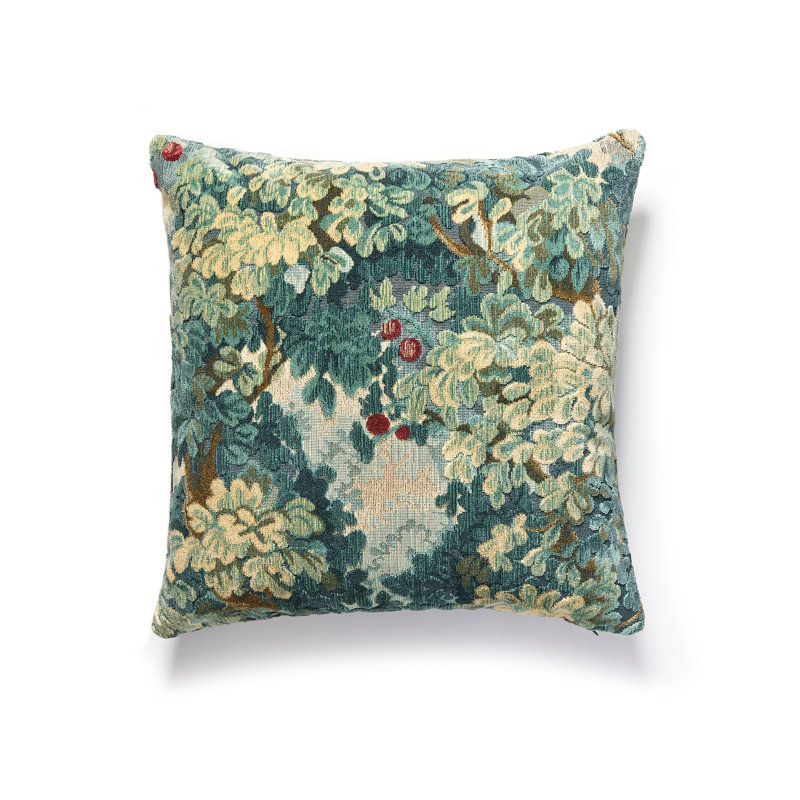 Marly Linen Square Indoor/Outdoor Pillow Cover & Insert, Blue