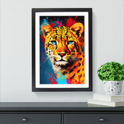 Cheetah Abstract - Single Picture Frame Print on Wood
