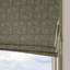 Fabdivine Floral Handmade Block Printed 100% Blackout Linen Roman Shade for Windows and French Doors, Corded Blinds for Living or Bedroom, Brown, Room Darkening, Merakhi-1928978048