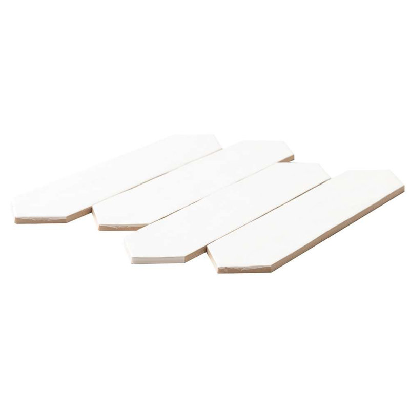 Tribeca-Talavera Picket 2.6"x13" Handmade Ceramic Tile Trim, White