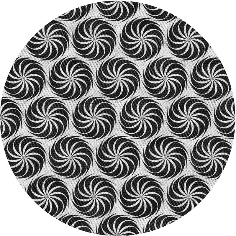 Tapis gris Power Loom, Rond 5 pi
