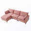 Canapé modulaire en L avec repose-pieds mobile-1504686426