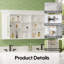 Pharmacie avec cadre en bois massif et miroir en bois massif l 55 po x H 30 po-1562497185