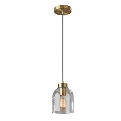Gemma Single Light Glass Pendant