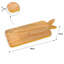 Leaf Detail Mango Wood Serving Board – Wooden Cheese & Charcuterie Platter with Coloured Edge, 40.6 cm