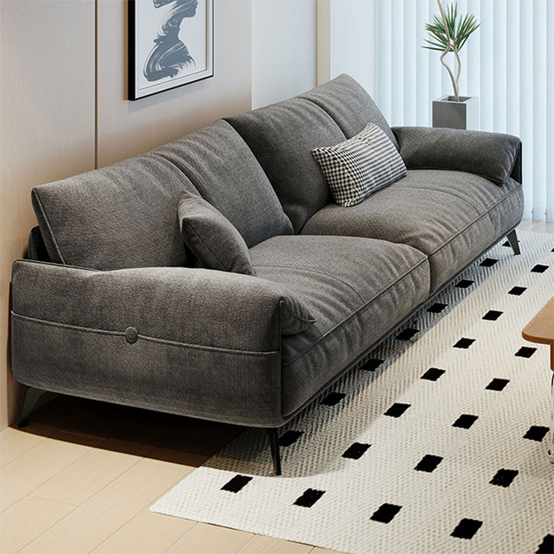 Canapé modulaire 110,24 po en chenille gris, 34.65"H*110.24"L*38.58"W