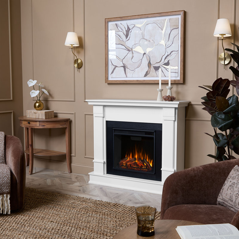Silverton 48" Electric Fireplace by Real Flame, White