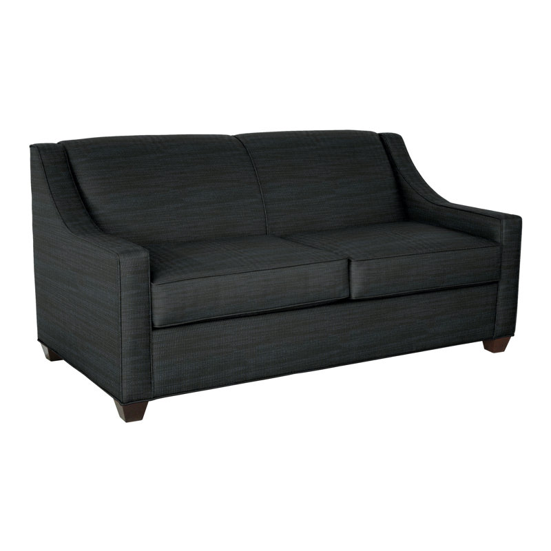 Phillips 68" Recessed Arm Sofa Bed with Reversible Cushions, Ridgecrest Midnight, Hybrid, Cafelle
