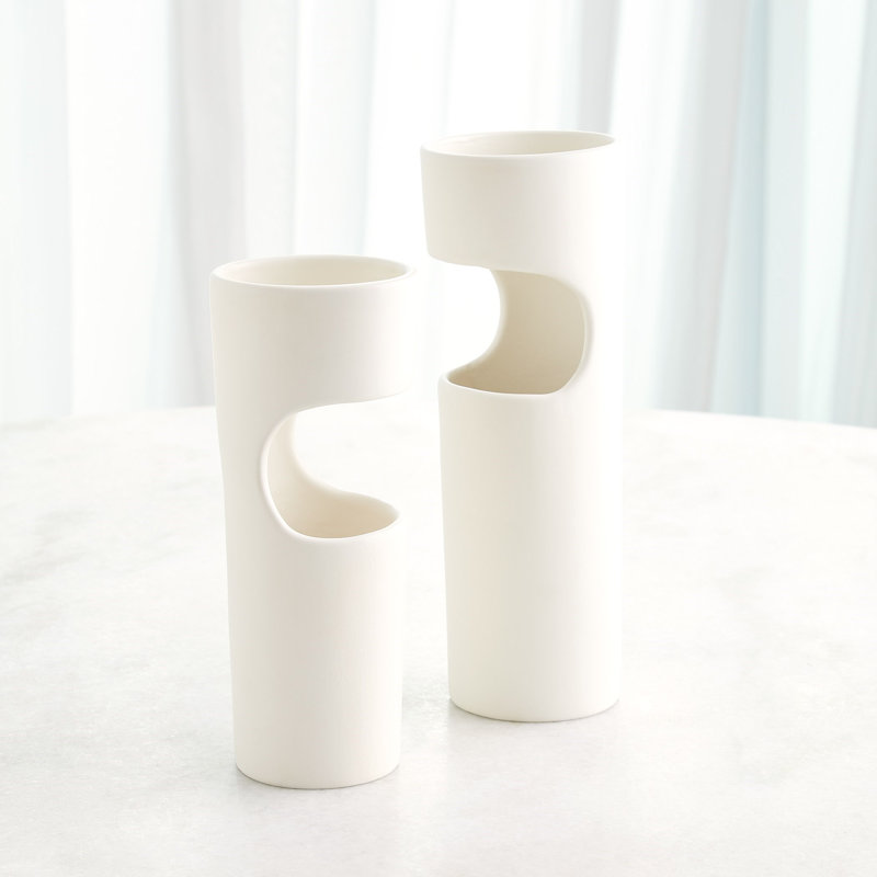 Earthenware Table Vase, Overall Height- 12.75"