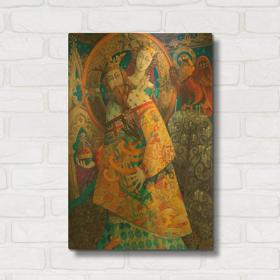 'Edward Iii And Queen Philippa' By David Galchutt Gold Metal Wall Art, 16" x 24"