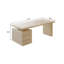 Bureau 47,24 po style luxueux avec plateau en granite blanc crème-126734050