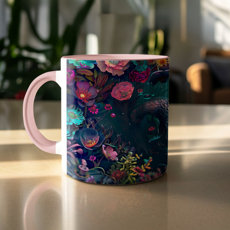 Handmade Ceramic Porcelain Coffee Mug Teacup and Saucer