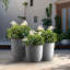 Ensemble de pots à fleurs en béton 3 pièces Keyondria-1927031375