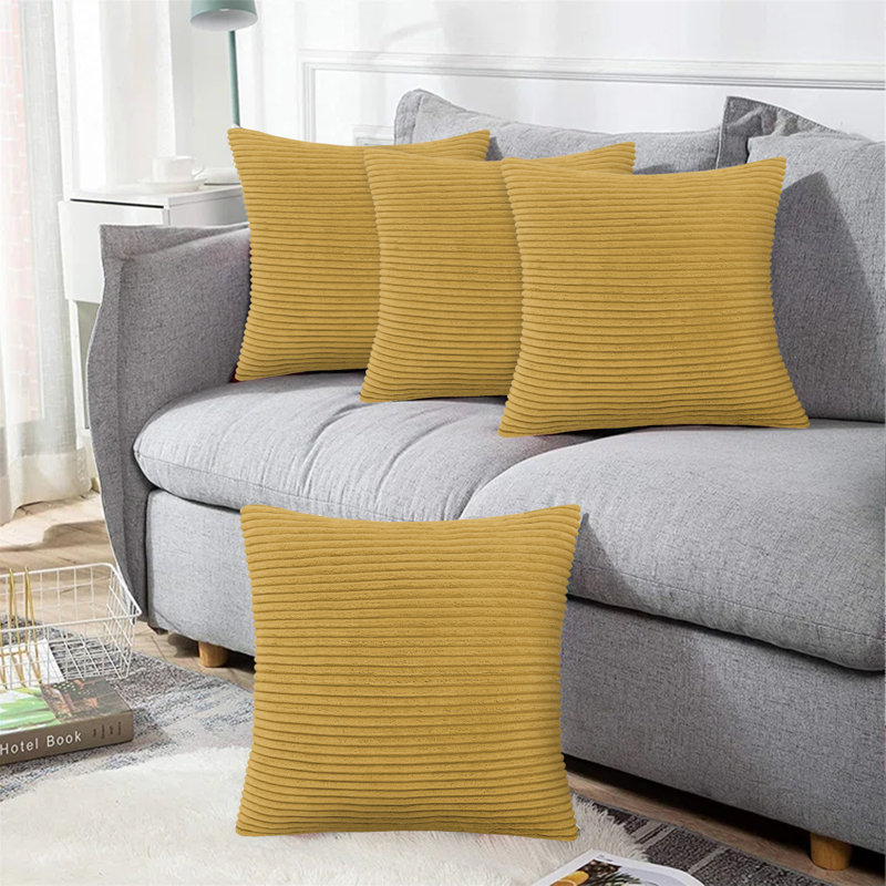 Antonietta Velvet Scatter Cushion Cover, Ochre