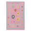 Tapis beige tissé à motif floral lavable Mosso-2006724505