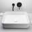 VIGO UltraThin™ 19-in L x 14-in W Matte White Matte Stone™ Vessel Rectangular Minimalist Bathroom Sink