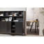 Mosquera Oak Solid Wood Top Metal Base Dining Table
