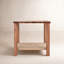 Table d'appoint carrée en bois d'acacia et jute
