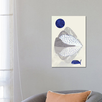 Houses On The Coast by Flatowl - Wrapped Canvas Painting