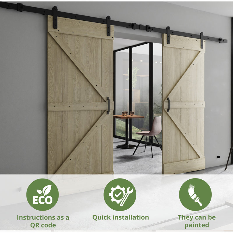 Door, Brown/Black, 192cm x 205cm